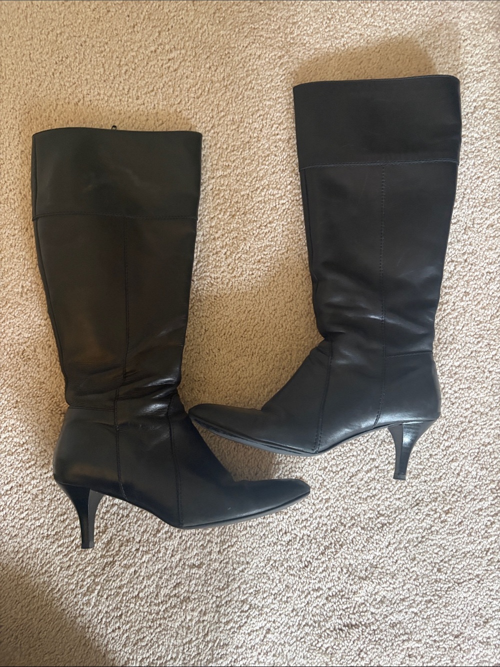 J. Crew Black Tall Leather Whitby Boots